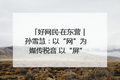 好网民·在东营｜孙雪慧：以“网”为媒传税音 以“屏”为介助发展