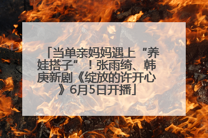 当单亲妈妈遇上“养娃搭子”！张雨绮、韩庚新剧《绽放的许开心》6月5日开播