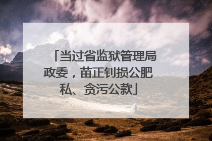 当过省监狱管理局政委，苗正钊损公肥私、贪污公款
