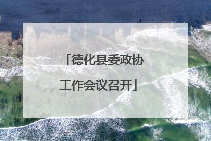 德化县委政协工作会议召开