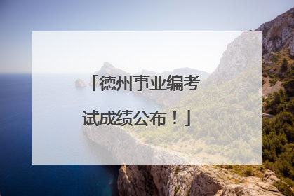 德州事业编考试成绩公布！