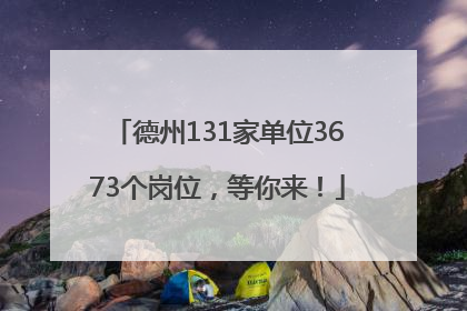 德州131家单位3673个岗位，等你来！