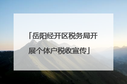 岳阳经开区税务局开展个体户税收宣传
