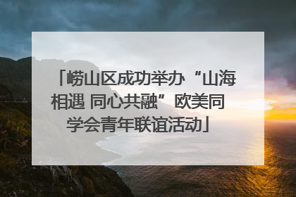 崂山区成功举办“山海相遇 同心共融”欧美同学会青年联谊活动
