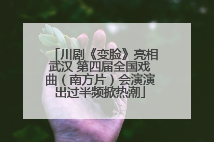 川剧《变脸》亮相武汉 第四届全国戏曲（南方片）会演演出过半频掀热潮