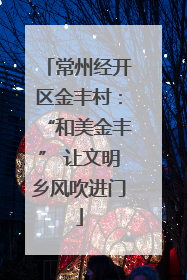 常州经开区金丰村：“和美金丰” 让文明乡风吹进门