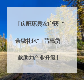 庆阳环县农户获“金融礼包” 普惠贷款助力产业升级