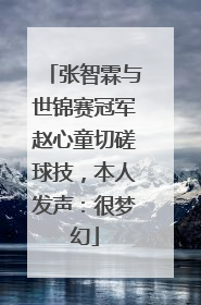 张智霖与世锦赛冠军赵心童切磋球技，本人发声：很梦幻