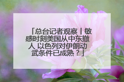 总台记者观察丨敏感时刻美国从中东撤人 以色列对伊朗动武条件已成熟？