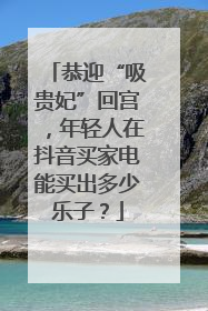 恭迎“吸贵妃”回宫，年轻人在抖音买家电能买出多少乐子？