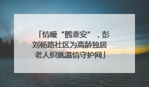 情暖“鹤耋安”，彭刘杨路社区为高龄独居老人织就温情守护网