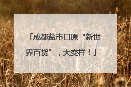 成都盐市口原“新世界百货”，大变样！