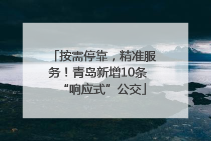 按需停靠，精准服务！青岛新增10条“响应式”公交