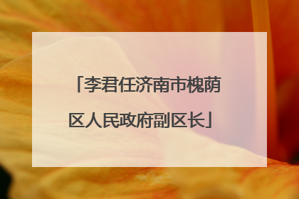 李君任济南市槐荫区人民政府副区长