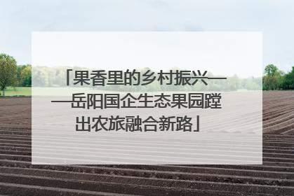 果香里的乡村振兴——岳阳国企生态果园蹚出农旅融合新路