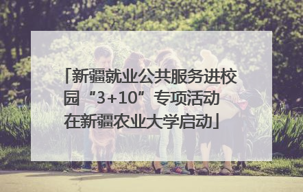 新疆就业公共服务进校园“3+10”专项活动在新疆农业大学启动