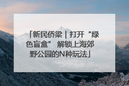 新民侨梁｜打开“绿色盲盒” 解锁上海郊野公园的N种玩法