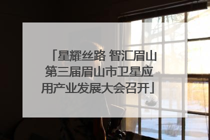 星耀丝路 智汇眉山 第三届眉山市卫星应用产业发展大会召开