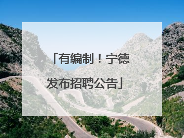 有编制！宁德发布招聘公告