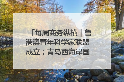 每周商务纵横｜鲁港澳青年科学家联盟成立；青岛西海岸国际能源自贸港启用