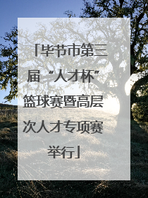 毕节市第三届“人才杯”篮球赛暨高层次人才专项赛举行