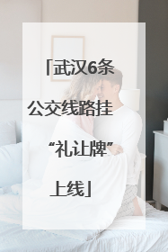 武汉6条公交线路挂“礼让牌”上线