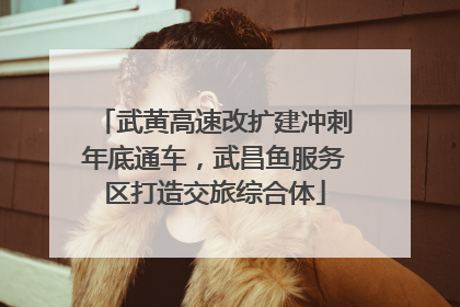 武黄高速改扩建冲刺年底通车，武昌鱼服务区打造交旅综合体