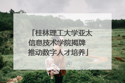 桂林理工大学亚太信息技术学院揭牌 推动数字人才培养