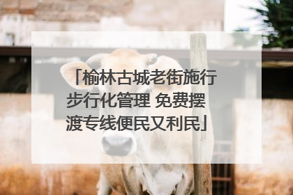 榆林古城老街施行步行化管理 免费摆渡专线便民又利民