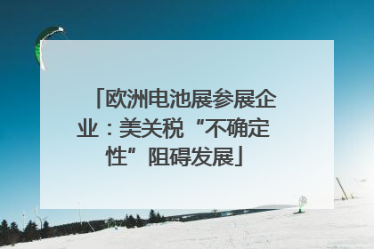 欧洲电池展参展企业：美关税“不确定性”阻碍发展