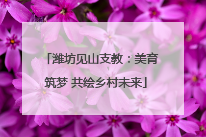 潍坊见山支教：美育筑梦 共绘乡村未来