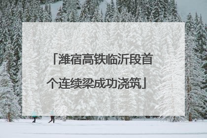 潍宿高铁临沂段首个连续梁成功浇筑