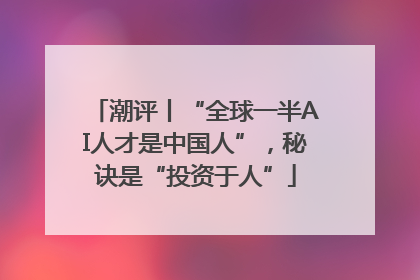潮评丨“全球一半AI人才是中国人”，秘诀是“投资于人”