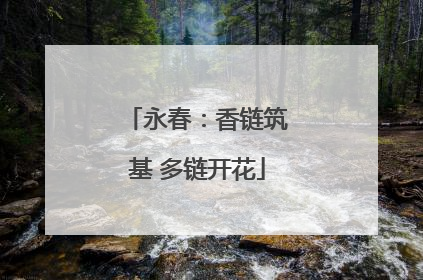 永春：香链筑基 多链开花