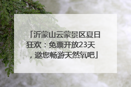 沂蒙山云蒙景区夏日狂欢：免票开放23天，邀您畅游天然氧吧