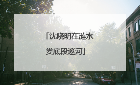 沈晓明在涟水娄底段巡河