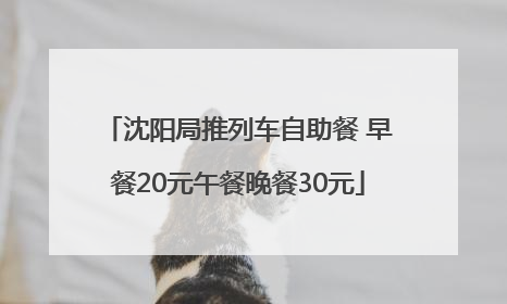 沈阳局推列车自助餐 早餐20元午餐晚餐30元