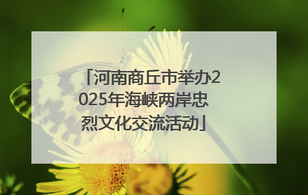 河南商丘市举办2025年海峡两岸忠烈文化交流活动