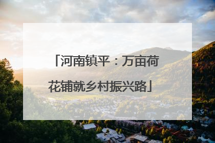 河南镇平：万亩荷花铺就乡村振兴路