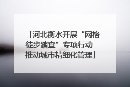 河北衡水开展“网格徒步踏查”专项行动 推动城市精细化管理