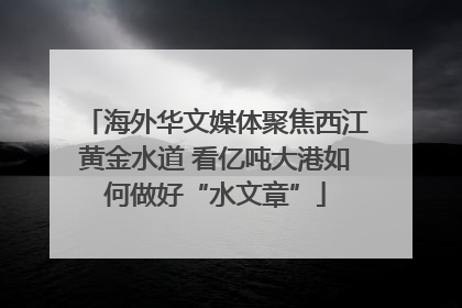 海外华文媒体聚焦西江黄金水道 看亿吨大港如何做好“水文章”