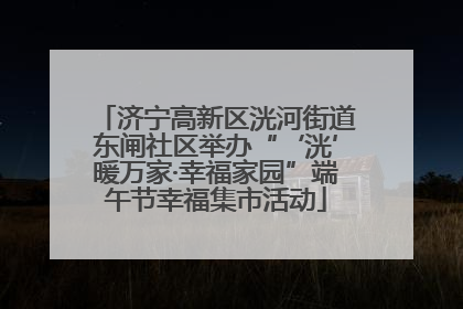 济宁高新区洸河街道东闸社区举办“‘洸’暖万家·幸福家园”端午节幸福集市活动