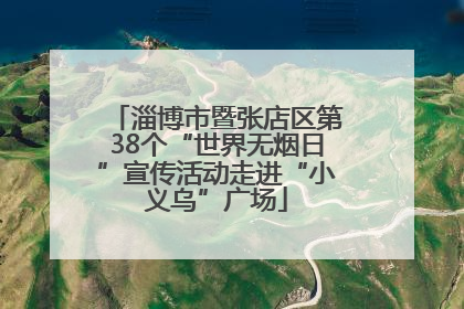 淄博市暨张店区第38个“世界无烟日”宣传活动走进“小义乌”广场