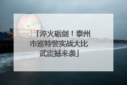 淬火砺剑！泰州市巡特警实战大比武震撼来袭