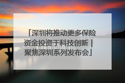 深圳将推动更多保险资金投资于科技创新｜聚焦深圳系列发布会