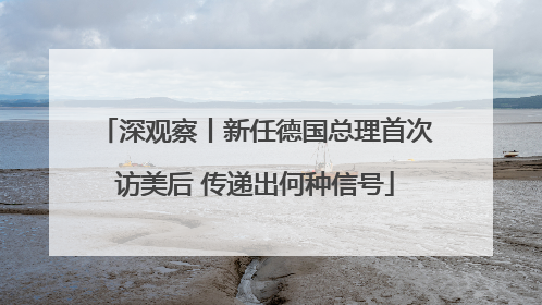 深观察丨新任德国总理首次访美后 传递出何种信号
