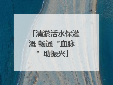 清淤活水保灌溉 畅通“血脉”助振兴