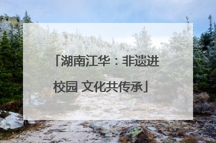 湖南江华：非遗进校园 文化共传承