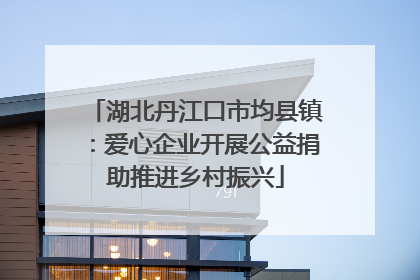 湖北丹江口市均县镇：爱心企业开展公益捐助推进乡村振兴