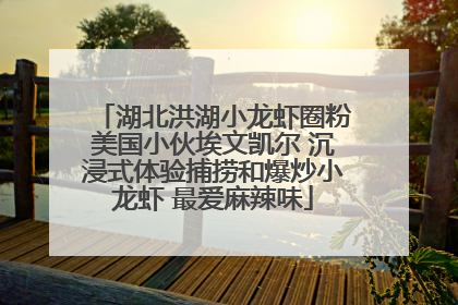 湖北洪湖小龙虾圈粉美国小伙埃文凯尔 沉浸式体验捕捞和爆炒小龙虾 最爱麻辣味